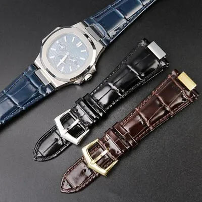 £32.56 • Buy Genuine Leather Watch Straps Fit For Patek Philippe Nautilus 5711 5726 5712g