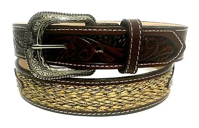 Boys Brown Western Rodeo Cowboy Belt Genuine Leather Kids Belt • $20.99