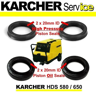 Genuine Karcher Hds 580 650 Water Pump Pressure & Piston Oil Seals Service Kit • £49.99