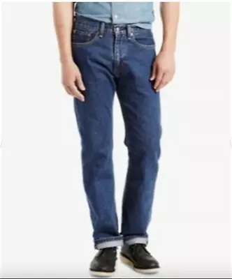Levi's Men's 505 Regular Fit Jeans Dark Wash Size 38x30 NWT • $40