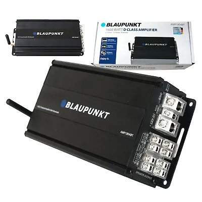 Blaupunkt AMP1804BT Car Audio 4-Channel Class D 1600W Amplifier W/ Bluetooth NEW • $119.99