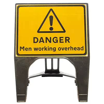 Danger Men Working Overhead Road Sign 600 X 450mm Street Works Sign - Yellow • £39.99