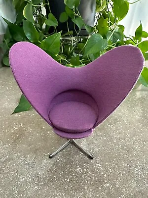 Early Rare Vitra Miniature Violet Heart Cone Chair By Verner Panton  • $370