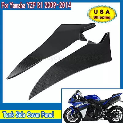 Black Tank Side Cover Panel Fairing For Yamaha YZF R1 2009-2014 2010 2011 2012 • $25.63