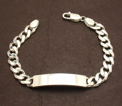 8  Mens 8mm Solid Miami Cuban Curb Chain ID Bracelet Real 925 Sterling Silver • $124.60