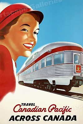 1940s Canadian Pacific Across Canada Vintage Style Travel Poster - 24x36 • $25.95