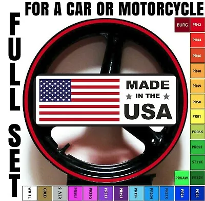 19 -20  Motorcycle Car Rim Stripes Wheel Decals Tape Stickers Vinyl Graphic Kit • $13.99