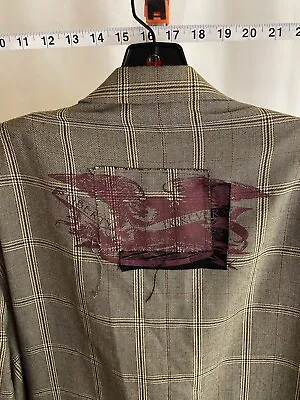 7 Diamonds Plaid Back Panle Jacket Poly Morse JACKET COAT XL  • $25