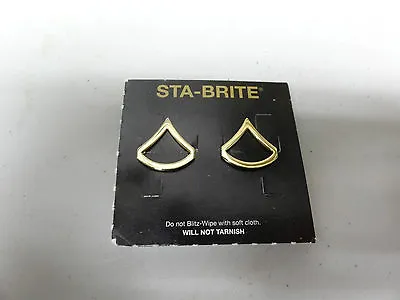 Military Insignia Rank Us Army Set Of 2 Private First Class Pfc Gold Color • $3.99