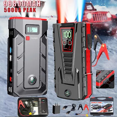 99900mAh Car Jump Starter Booster Jumper Box Power Bank Battery Charger Portable • $16.99