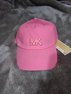 MICHAEL KORS Monogram MK Logo Baseball Cap Hat 538802C Pink NWT • $16.40