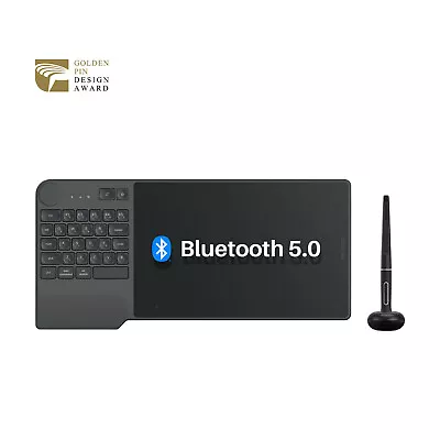 $142.99 • Buy HUION Inspiroy Keydial KD200 Bluetooth 5.0 Wireless Graphics Drawing Tablet