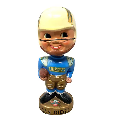 Vintage Sports Specialities 1967 AFL NFL San Diego Chargers Gold Base Bobblehead • $585