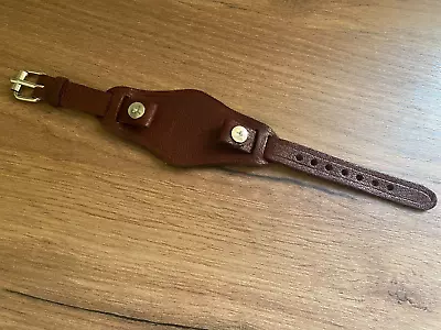 14mm Handmade Brown Leather WW1 WW2 Military Army Trench Watch Bund Strap Band • $20