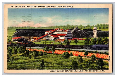 C1938 Postcard PA Anthracite Coal Breakers Mt. Carmel Shenandoah Pennsylvania • $5.99