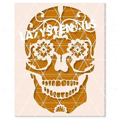 Calavera Sugar Skull Stencil - Reusable Template • $16.99