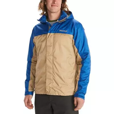 Marmot Mens PreCip Eco Blue Hooded Lightweight Raincoat Outerwear XXL BHFO 8094 • $38.99