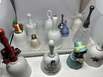 Vintage Misc Bell Lot (13)- Porcelain & Ceremic & Metal • $32.36