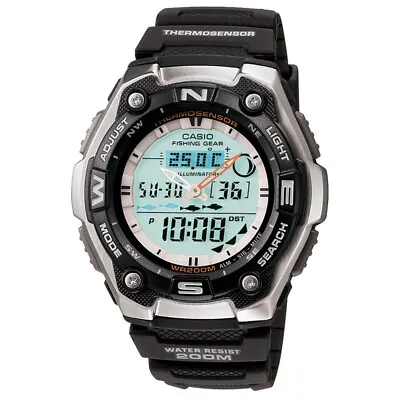 Casio - AQW101-1A Men's Ana-Dgi Thermometer Fishing Data Moon Phase Sports Watch • $79.95