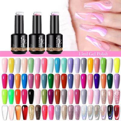 BORN PRETTY 15ml Gel Nail Polish Nude Pink Jelly Gel Soak Off UV Gel Nails Art • $4.59