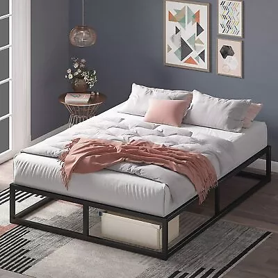 £276.99 • Buy Black Metal Platform Loft Attic Bed Frame Single, Double, King Mattress Options