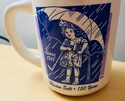 Vintage 1914 Morton Salt Girl Coffee Tea Cup Mug When It Rains It Pours • $15