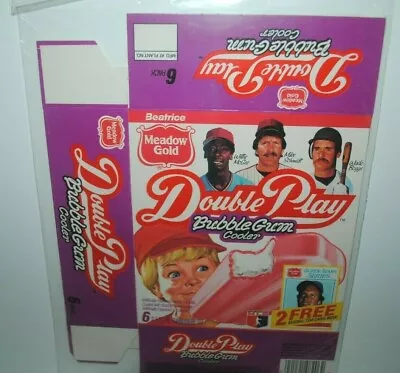 1986 Meadow Gold Double Play Bubble Gum Cooler Box Flattened Baseball Stars • $7.99