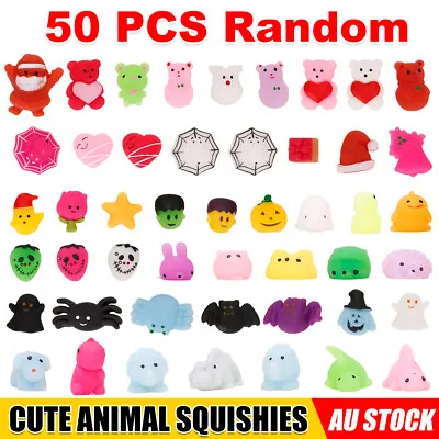 $20.95 • Buy 50x Cute Mini Animal Squishies Mochi Squeeze Toy Stretch Stress Squishy Present