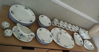 £60 • Buy Royal Doulton 6 Setting Dinner Set Blueberry Fine China & Serving Plates & Extra