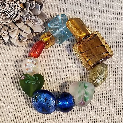 New Vintage 60g Lot Mixed Color Shape Artisan Murano Lampwork Glass Beads 9091N • $12.95