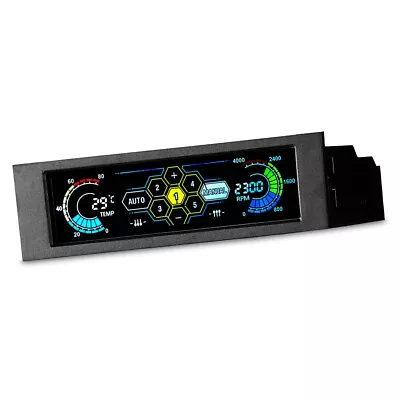 5.25  PC 5 Channel Cooling Fan Automatic Speed Controller With LCD Monitor R0T8 • £33.44