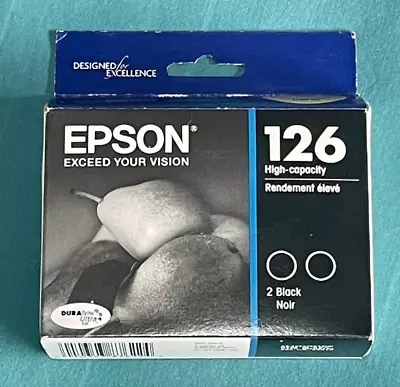 Epson 126 Black 2 Cartridges Included {NEW_UNOPENED} Exp 05/2023 • $18.55