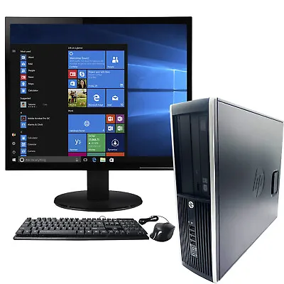 HP Come Computer 19  LCD Monitor 500GB HDD 8GB Memory Windows 10 Desktop PC WiFi • $125