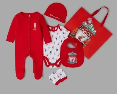£21.75 • Buy Official Unisex Baby Liverpool FC Outfit Clothes Gift Set Newborn Sleepsuit Hat
