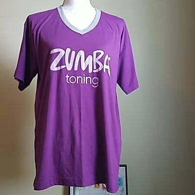 Vintage Zumba® Toning Instructor V-neck Tshirt Brand New In A Bag With Tags XL • £20.90