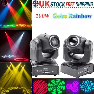 £139.99 • Buy 2X 100W LED Moving Head Light RGBW Beam Stage Spot Lighting DJ Disco Party DMX