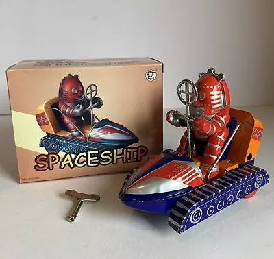 VINTAGE Tin Spaceship MS 292 Wind Up China Collectible Bright Boxed RARE New • $40