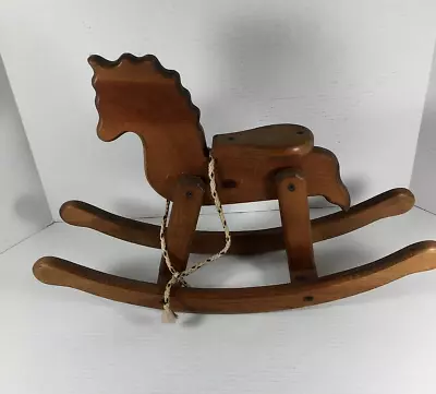 Vintage Childs Toy Small Wooden Rocking Horse • $15.99