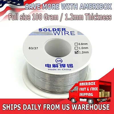 $7.69 • Buy 63/37 Tin Rosin Core Flux 1.2mm Diameter Soldering Solder Wire 100g 