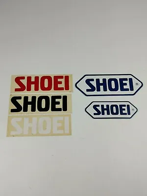 VINTAGE LOT OF 5 MOTORCYCLE DECAL STICKERS SHOEI HELMETS 80s 90s • $18.75