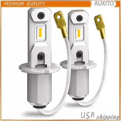 2Pcs H3 LED Fog Light Bulb Conversion Kit Super Bright Yellow DRL Lamp 3000K 55W • $23.74