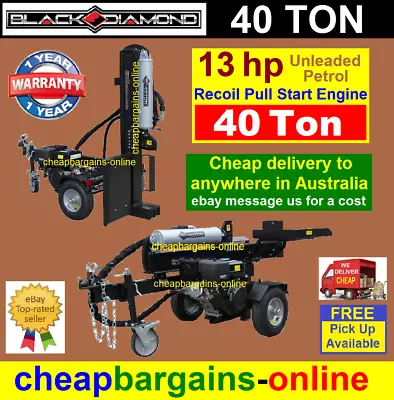 $2819.99 • Buy 40 TON HYDRAULIC LOG SPLITTER 13hp PETROL ENGINE MILLERS FALLS #1 WOOD SPLITTER