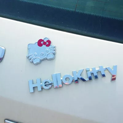 Girl Ladies Hello Kitty Auto Car Metal Stickers Emblem Badge Decal To Scratch • $13.69