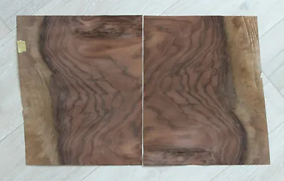 Walnut Burl Veneer 2 Sheets ~13.3 X 10.2  (~34 X 26 Cm) 0.55 Mm (~1/45″) • $16.90