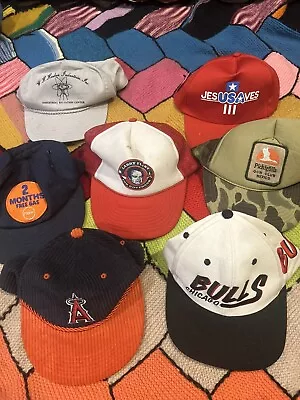 Lot Of 7 Hats Vintage Snap On Vintage Snapback Hats • $40