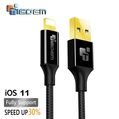 Braided Short 25cm Original USB Charger Cable For IPhone 8 7 6S Plus X 5 SE IPad • $8.57