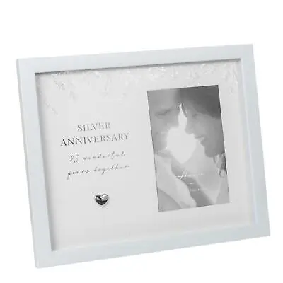 Amore By Juliana Collection Silver Wedding Anniversary 4 X 6 Photo Frame Gift • £19.99