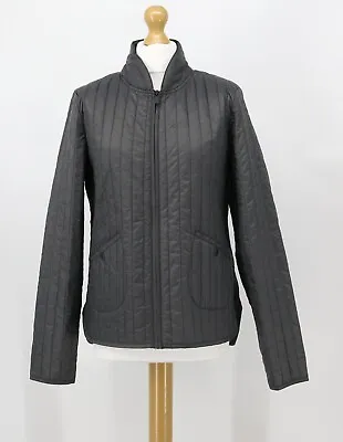 Ilse Jacobsen Hornbaek Quilted Jacket Womens Dark Antracite Uk 14 Rrp £95 Em • £38.68