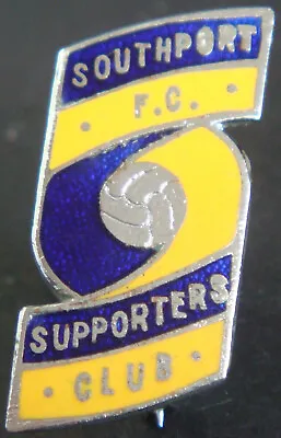 £13 • Buy SOUTHPORT FC Vintage SUPPORTERS CLUB Badge Brooch Pin In Chrome 18mm X 26mm