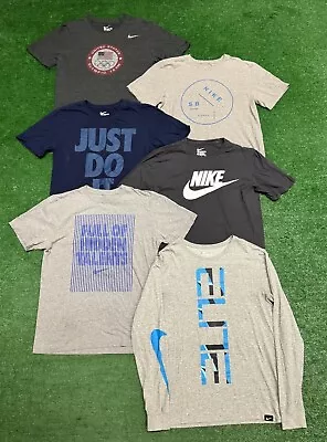 Lot Of 6 Vintage Nike Men's Size Medium Athletic Fit Graphic T-Shirt Gym Workout • $17.51